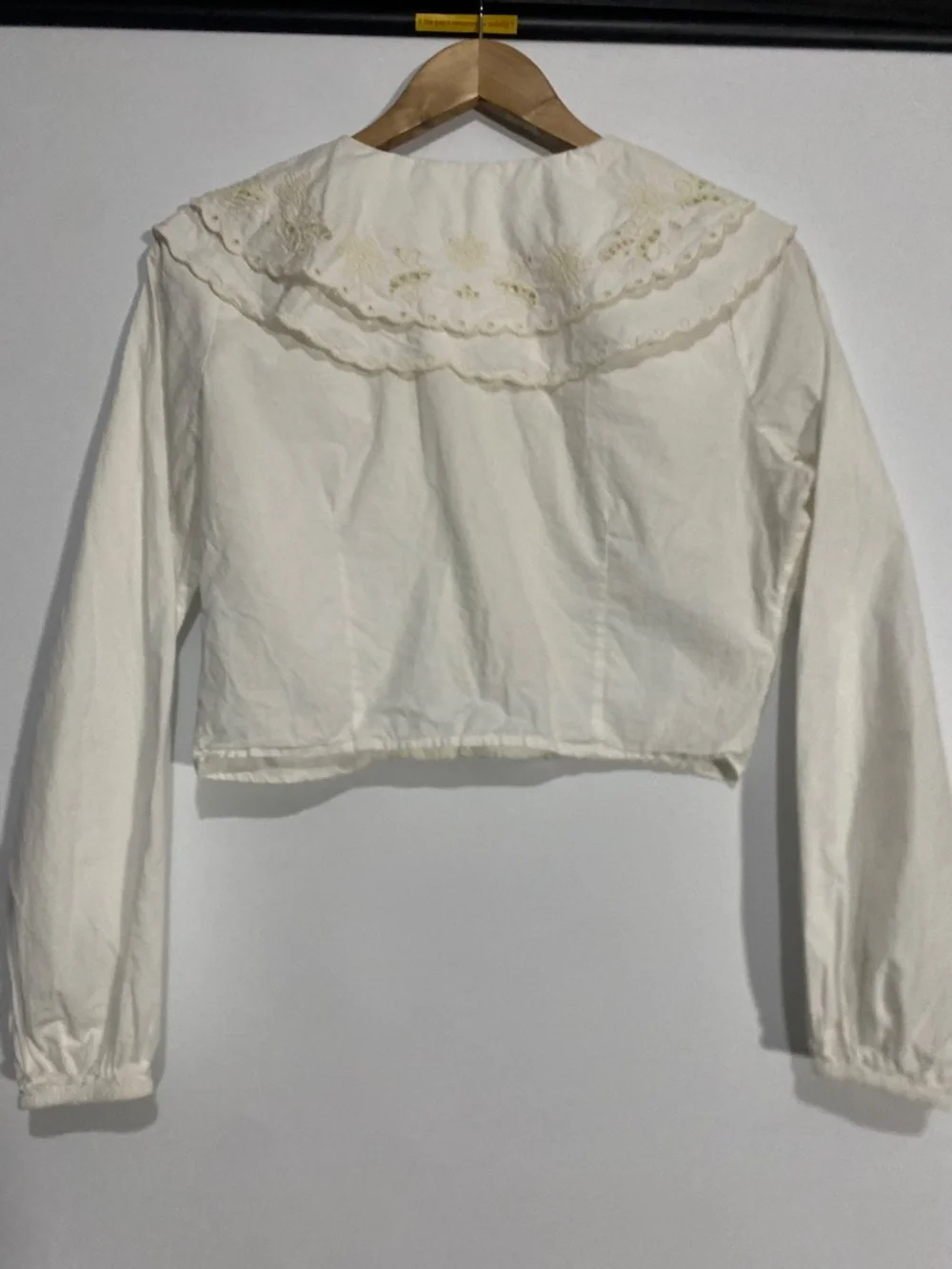 Zara M Embroidered Peter Pan Collar Blouse